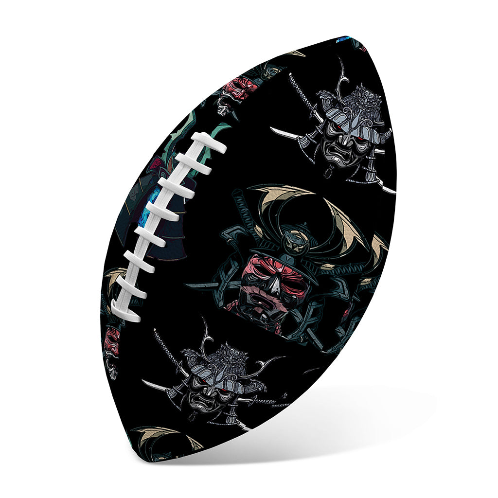 Ghost Samurai Mask Pattern Print Rugby Ball