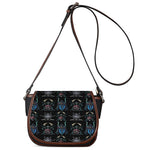 Ghost Samurai Mask Pattern Print Saddle Bag