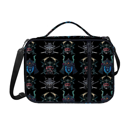 Ghost Samurai Mask Pattern Print Shoulder Strap Bible Bag