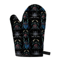 Ghost Samurai Mask Pattern Print Single Oven Mitt