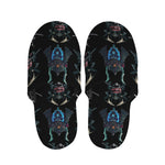Ghost Samurai Mask Pattern Print Slippers