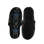 Ghost Samurai Mask Pattern Print Slippers
