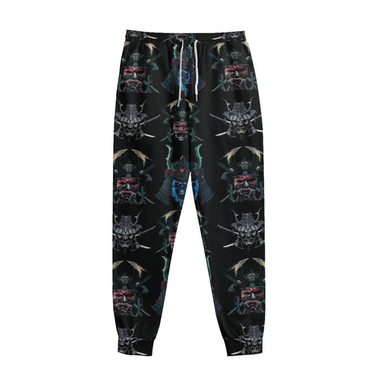Ghost Samurai Mask Pattern Print Sweatpants