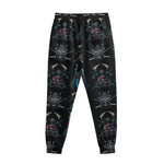 Ghost Samurai Mask Pattern Print Sweatpants