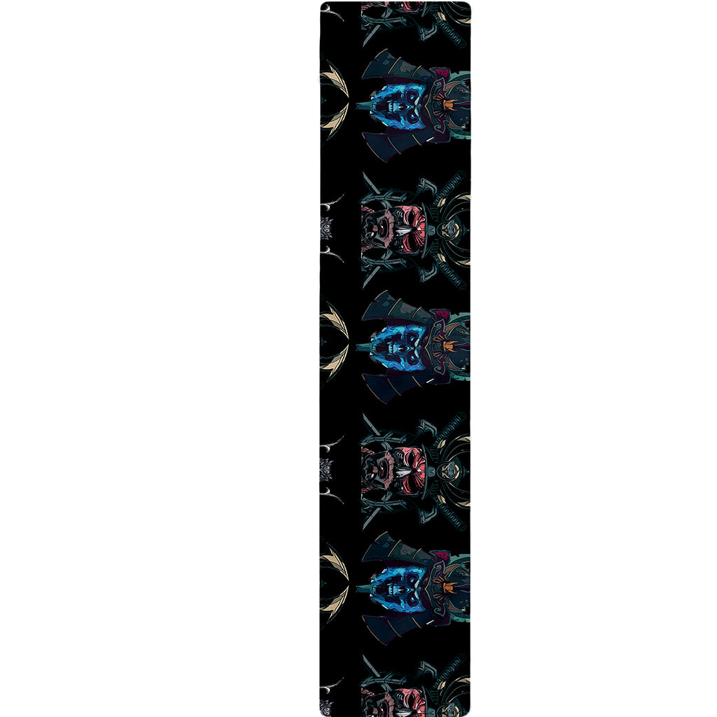 Ghost Samurai Mask Pattern Print Table Runner