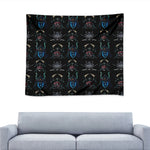 Ghost Samurai Mask Pattern Print Tapestry