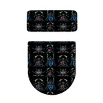 Ghost Samurai Mask Pattern Print Toilet Lid And Tank Cover Set