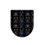 Ghost Samurai Mask Pattern Print Toilet Lid Cover