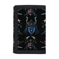Ghost Samurai Mask Pattern Print Trifold Wallet