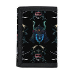 Ghost Samurai Mask Pattern Print Trifold Wallet