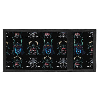 Ghost Samurai Mask Pattern Print Trifold Wallet