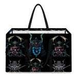 Ghost Samurai Mask Pattern Print Utility Tote Bag