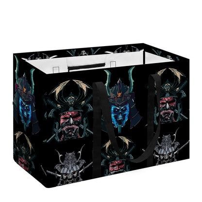 Ghost Samurai Mask Pattern Print Utility Tote Bag
