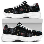 Ghost Samurai Mask Pattern Print White Chunky Shoes