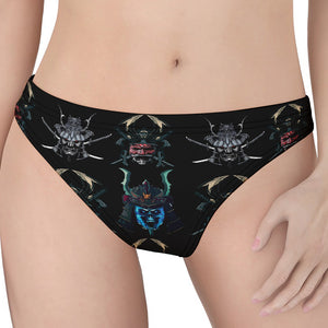 Ghost Samurai Mask Pattern Print Women's Thong