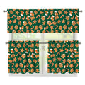 Gingerbread Cookies Pattern Print 3 Piece Kitchen Curtains