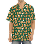 Gingerbread Cookies Pattern Print Aloha Shirt