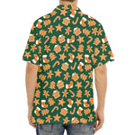 Gingerbread Cookies Pattern Print Aloha Shirt