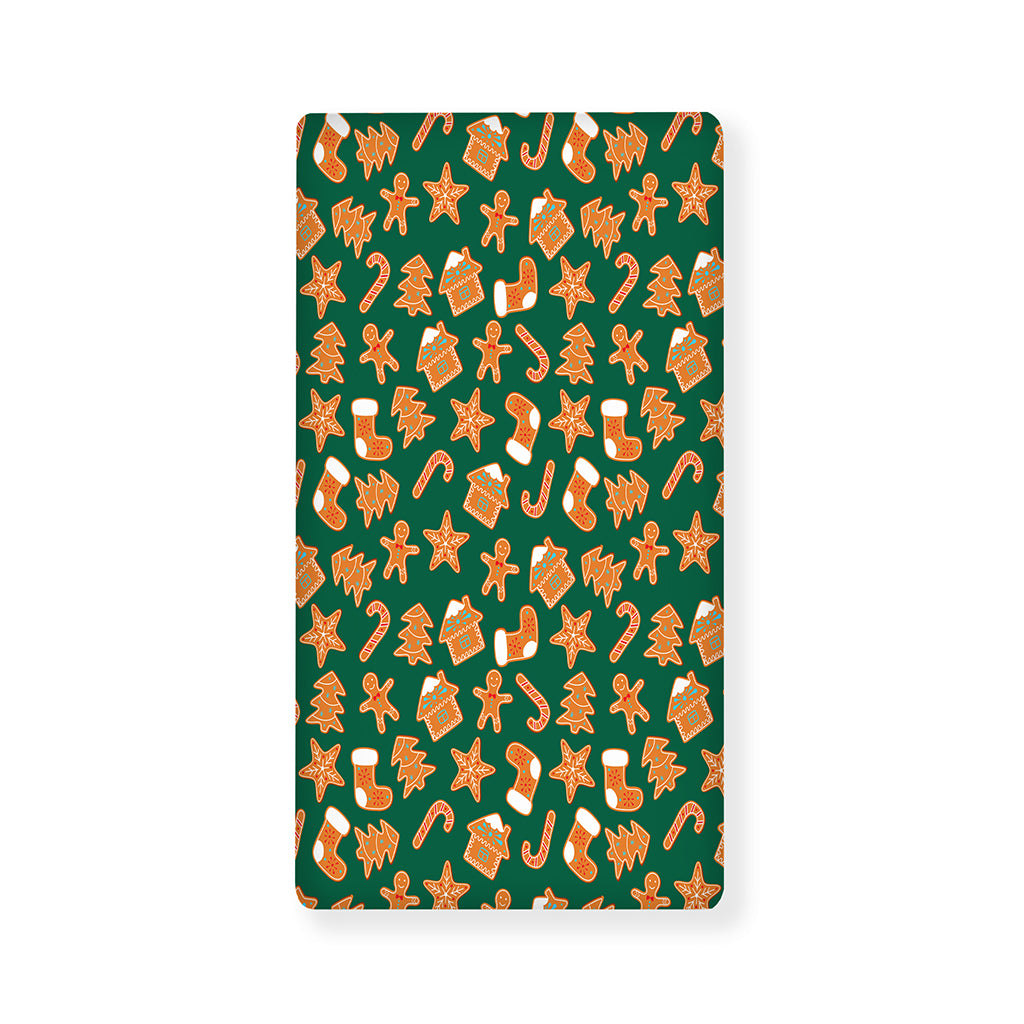 Gingerbread Cookies Pattern Print Baby Crib Sheet