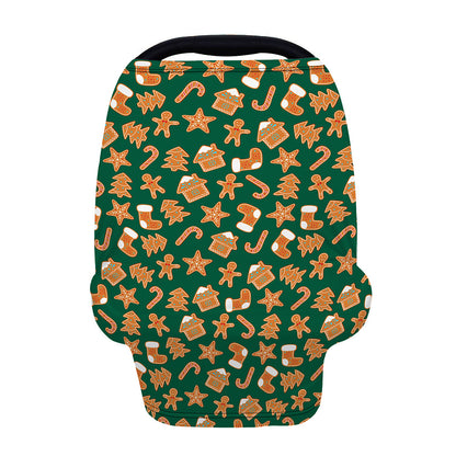 Gingerbread Cookies Pattern Print Baby Seat Cover