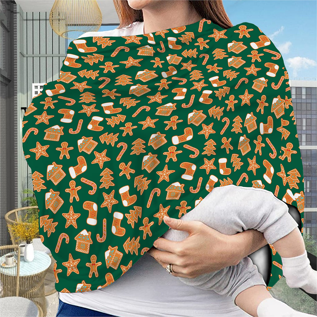 Gingerbread Cookies Pattern Print Baby Seat Cover