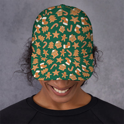 Gingerbread Cookies Pattern Print Baseball Cap