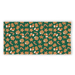 Gingerbread Cookies Pattern Print Beach Towel