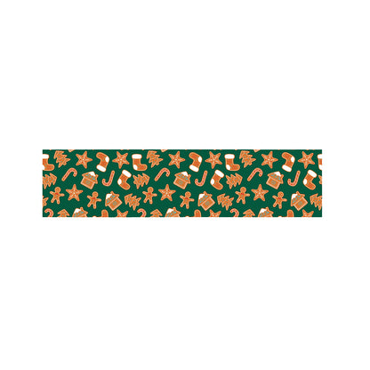 Gingerbread Cookies Pattern Print Bed Runner