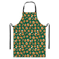 Gingerbread Cookies Pattern Print Bib Apron With Pocket