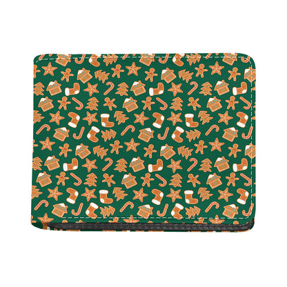 Gingerbread Cookies Pattern Print Bifold Wallet