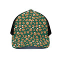 Gingerbread Cookies Pattern Print Black Mesh Trucker Hat