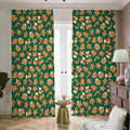 Gingerbread Cookies Pattern Print Dimout Pencil Pleat Curtains