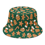 Gingerbread Cookies Pattern Print Bucket Hat