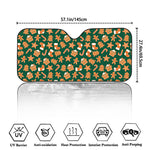 Gingerbread Cookies Pattern Print Car Windshield Sun Shade