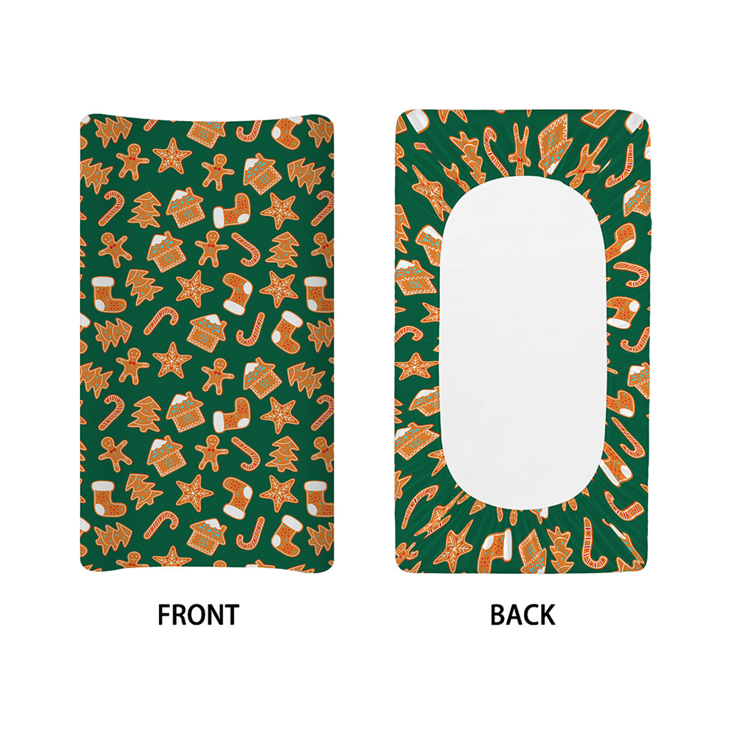 Gingerbread Cookies Pattern Print Changing Pad Cover
