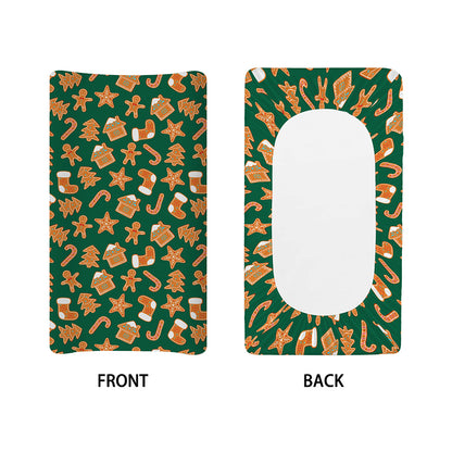 Gingerbread Cookies Pattern Print Changing Pad Cover