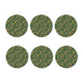 Gingerbread Cookies Pattern Print Coaster Set