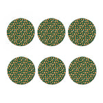 Gingerbread Cookies Pattern Print Coaster Set