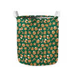 Gingerbread Cookies Pattern Print Collapsible Laundry Basket