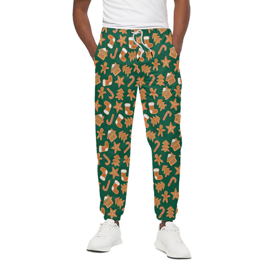 Gingerbread Cookies Pattern Print Cotton Pants