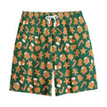 Gingerbread Cookies Pattern Print Cotton Shorts