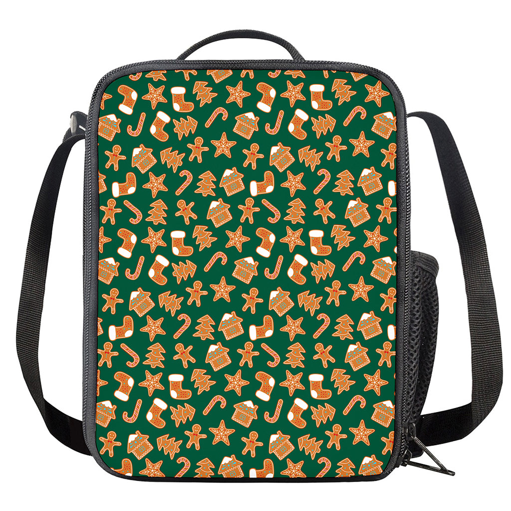 Gingerbread Cookies Pattern Print Crossbody Lunch Bag