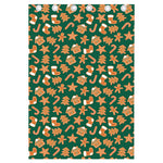 Gingerbread Cookies Pattern Print Curtain
