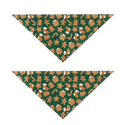 Gingerbread Cookies Pattern Print Dog Bandana