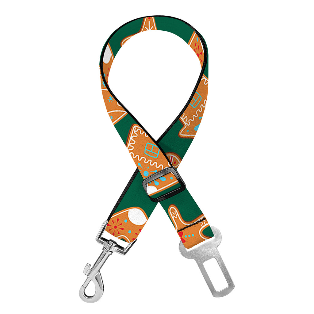 Gingerbread Cookies Pattern Print Dog Seat Belt