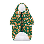 Gingerbread Cookies Pattern Print Dog Zip Up Hoodie