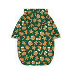Gingerbread Cookies Pattern Print Dog Zip Up Hoodie
