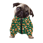 Gingerbread Cookies Pattern Print Dog Zip Up Jacket