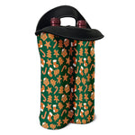 Gingerbread Cookies Pattern Print Double Neoprene Wine Tote