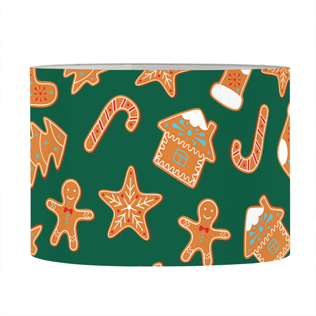 Gingerbread Cookies Pattern Print Drum Lamp Shade